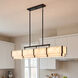 Orleans 8 Light 58.3 inch Black Cashmere Linear Chandelier Ceiling Light
