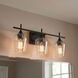 Octave 3 Light 21 inch Black Bathroom Vanity Light Wall Light, Essentials