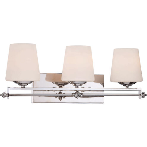 Aiden 3 Light 24 inch Polished Chrome Bath Light Wall Light