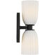 Baldwin 2 Light 4.5 inch Matte Black Wall Sconce Wall Light, Essentials