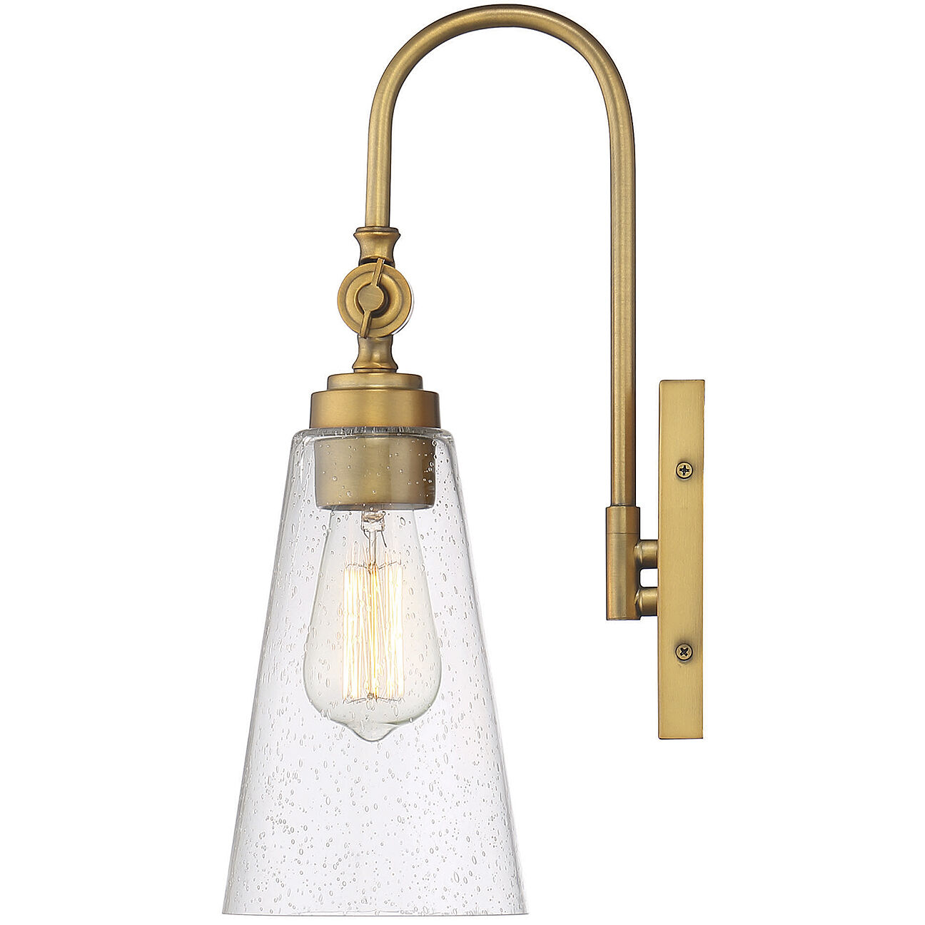 York 8.5 inch 60.00 watt Warm Brass Adjustable Wall Sconce Wall Light, Essentials