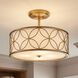 Reid 4 Light 20 inch Warm Brass Semi-Flush Ceiling Light, Essentials