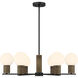 Jarrell 6 Light 30 inch Matte Black Chandelier Ceiling Light