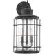 Fletcher 3 Light 21 inch Oxidized Black Outdoor Wall Lantern