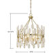 Royale 4 Light 18 inch Noble Brass Pendant Ceiling Light