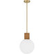 Jarrell 1 Light 12 inch Warm Brass Pendant Ceiling Light