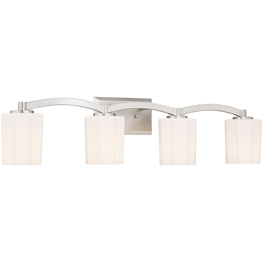Whitney 4 Light 33 inch Satin Nickel Bathroom Vanity Light Wall Light