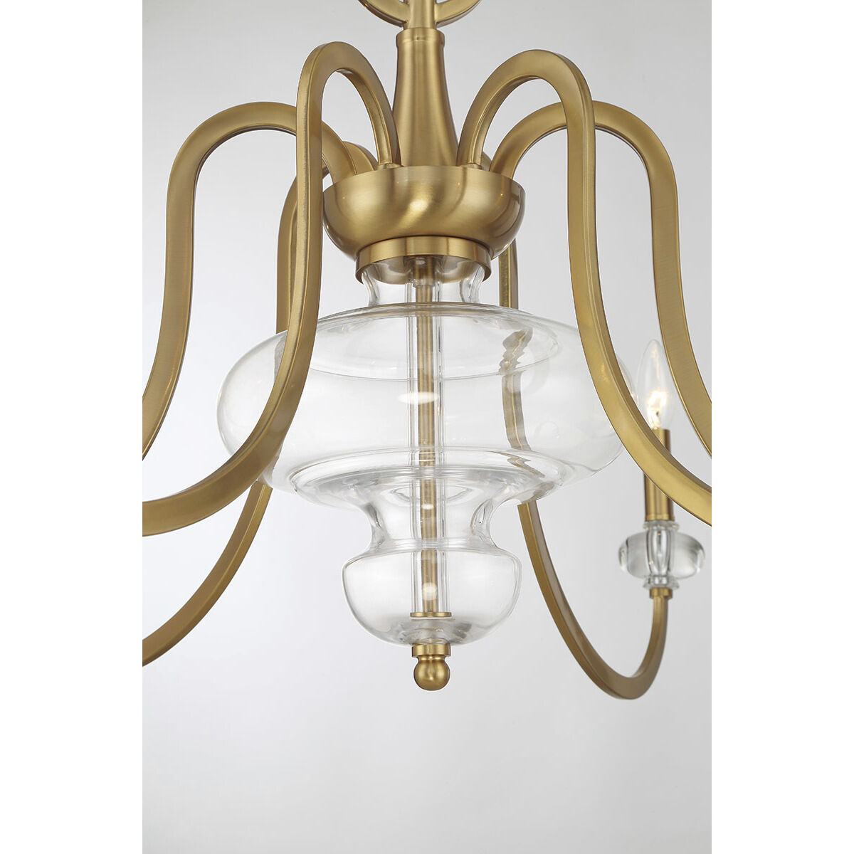 Bergdorf 6 Light 39 inch Warm Brass Chandelier Ceiling Light