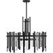 Guillford 6 Light 30 inch Matte Black Pendant Ceiling Light, Lighting One