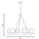 Darien 6 Light 32 inch Warm Brass Chandelier Ceiling Light