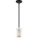 Dunbar 1 Light 4.75 inch Matte Black with Polished Chrome Accents Mini-Pendant Ceiling Light, Essentials