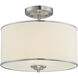 Grove 2 Light 14 inch Satin Nickel Semi-Flush Ceiling Light