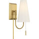 Wilkes 1 Light 5 inch Warm Brass Wall Sconce Wall Light