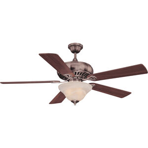 Peachtree 52 inch Brushed Pewter with Walnut Blades Ceiling Fan