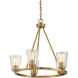 Calhoun 5 Light 25 inch Warm Brass Chandelier Ceiling Light, Essentials