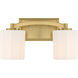 Whitney 2 Light 14 inch Warm Brass Bathroom Vanity Light Wall Light