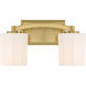 Whitney 2 Light 14 inch Warm Brass Vanity Light Wall Light