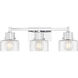 Dover 3 Light 25 inch Chrome Bathroom Vanity Light Wall Light