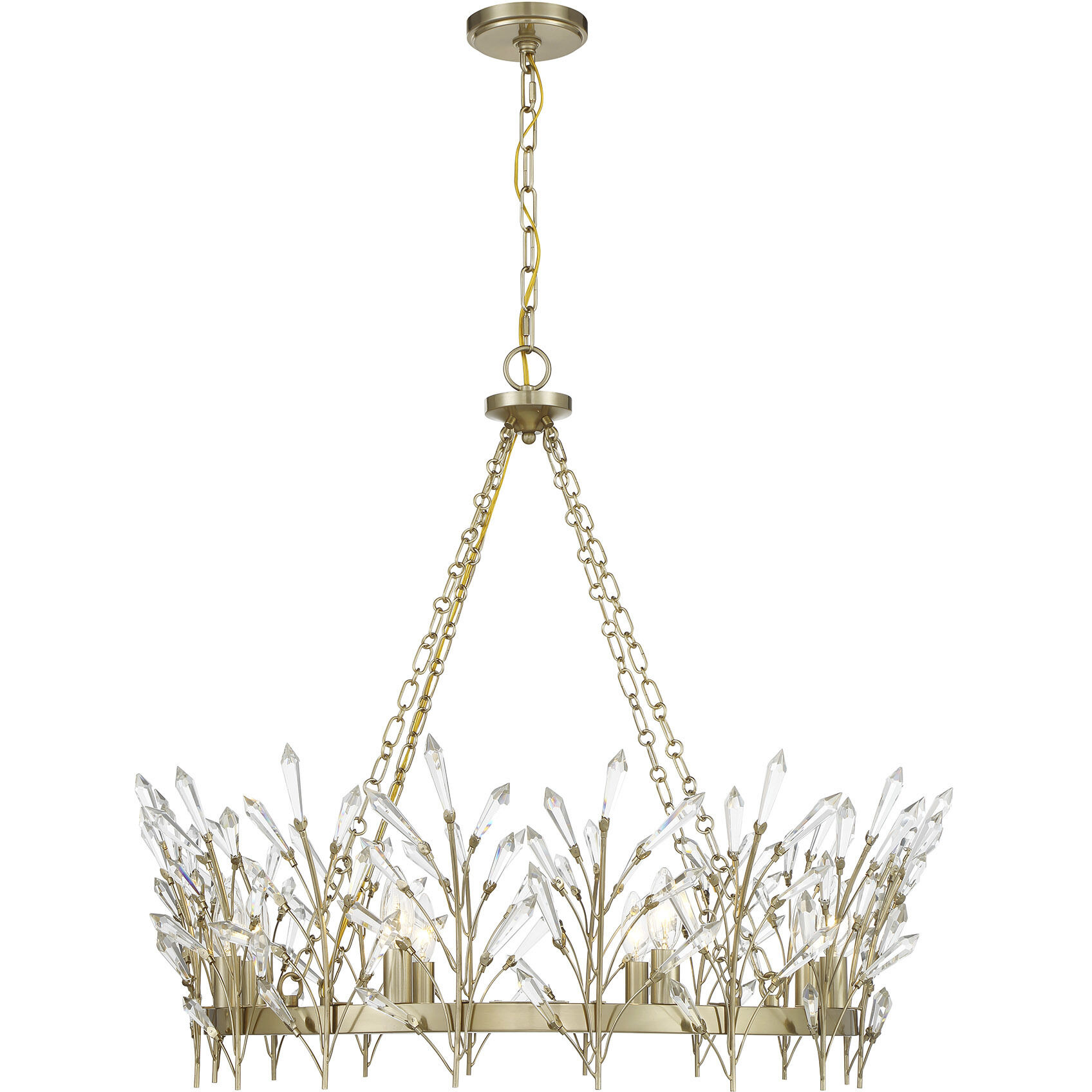 Orianna 8 Light 32 inch Noble Brass Chandelier Ceiling Light