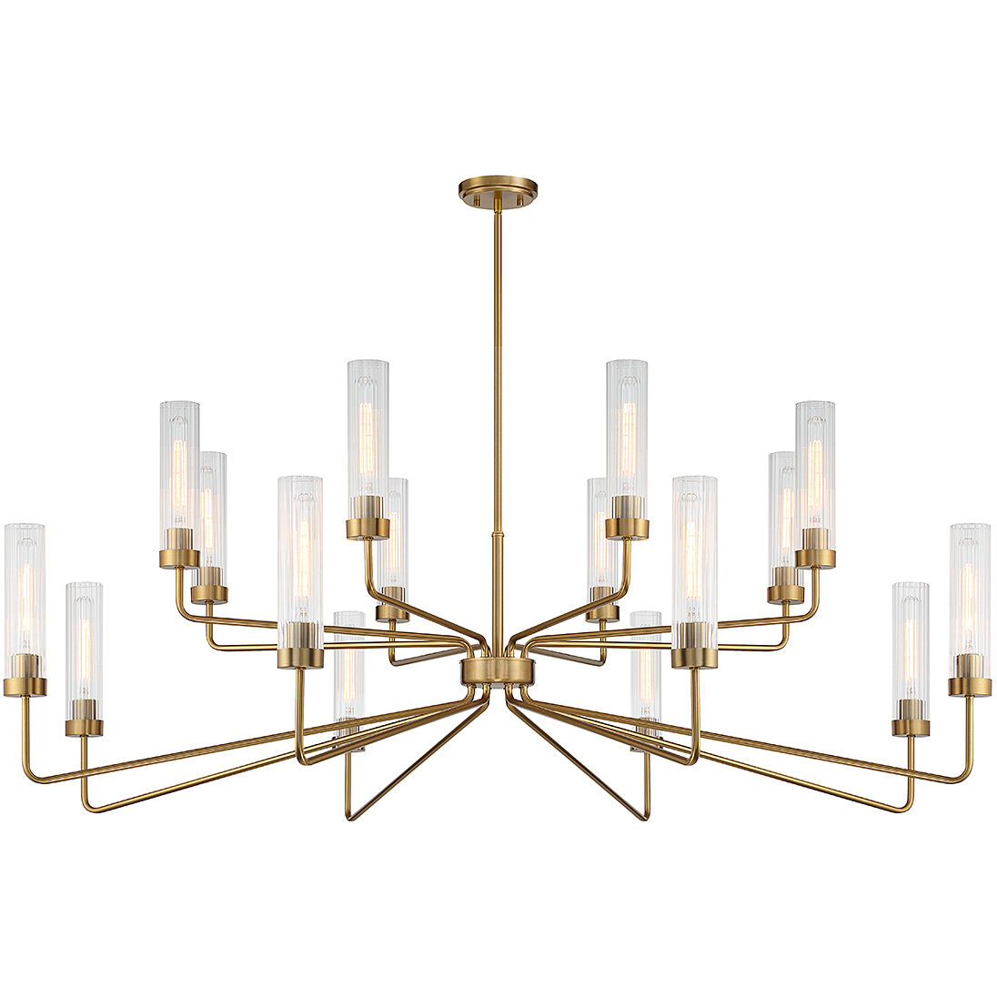 Baker 16 Light 61 inch Warm Brass Chandelier Ceiling Light, Essentials