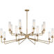 Baker 16 Light 61 inch Warm Brass Chandelier Ceiling Light, Essentials