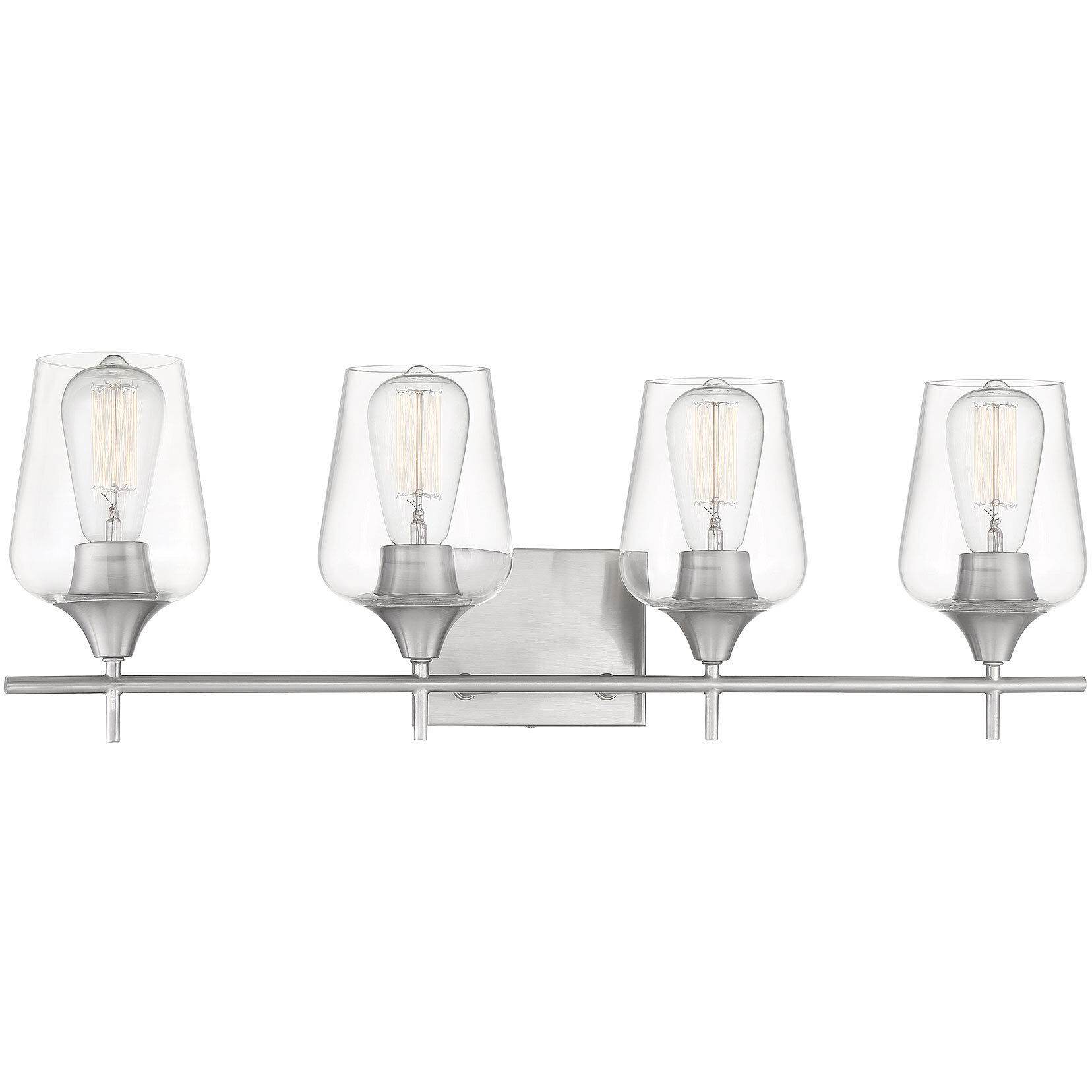Octave 4 Light 28.75 inch Satin Nickel Bathroom Vanity Light Wall Light, Essentials