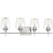 Octave 4 Light 28.75 inch Satin Nickel Bathroom Vanity Light Wall Light, Essentials