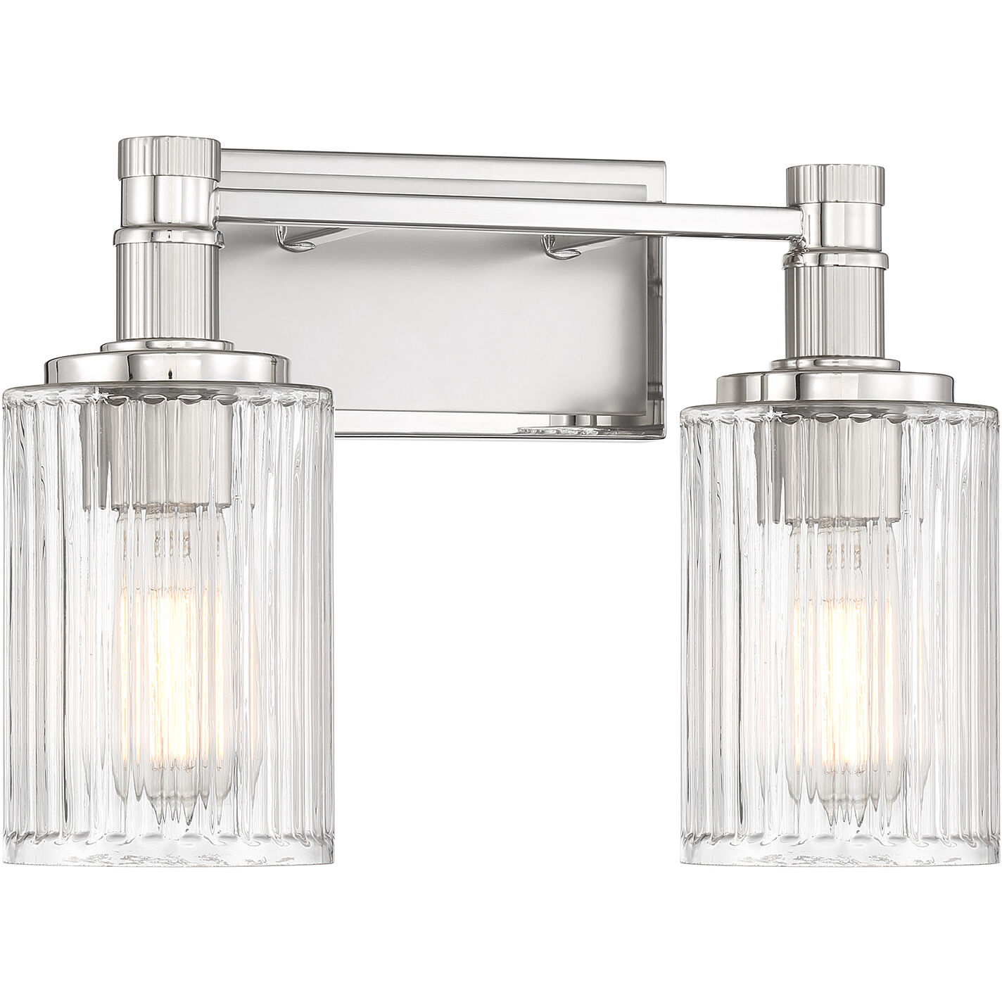 Concord 2 Light 15 inch Silver and Polished Nickel Bathroom Vanity Light Wall Light