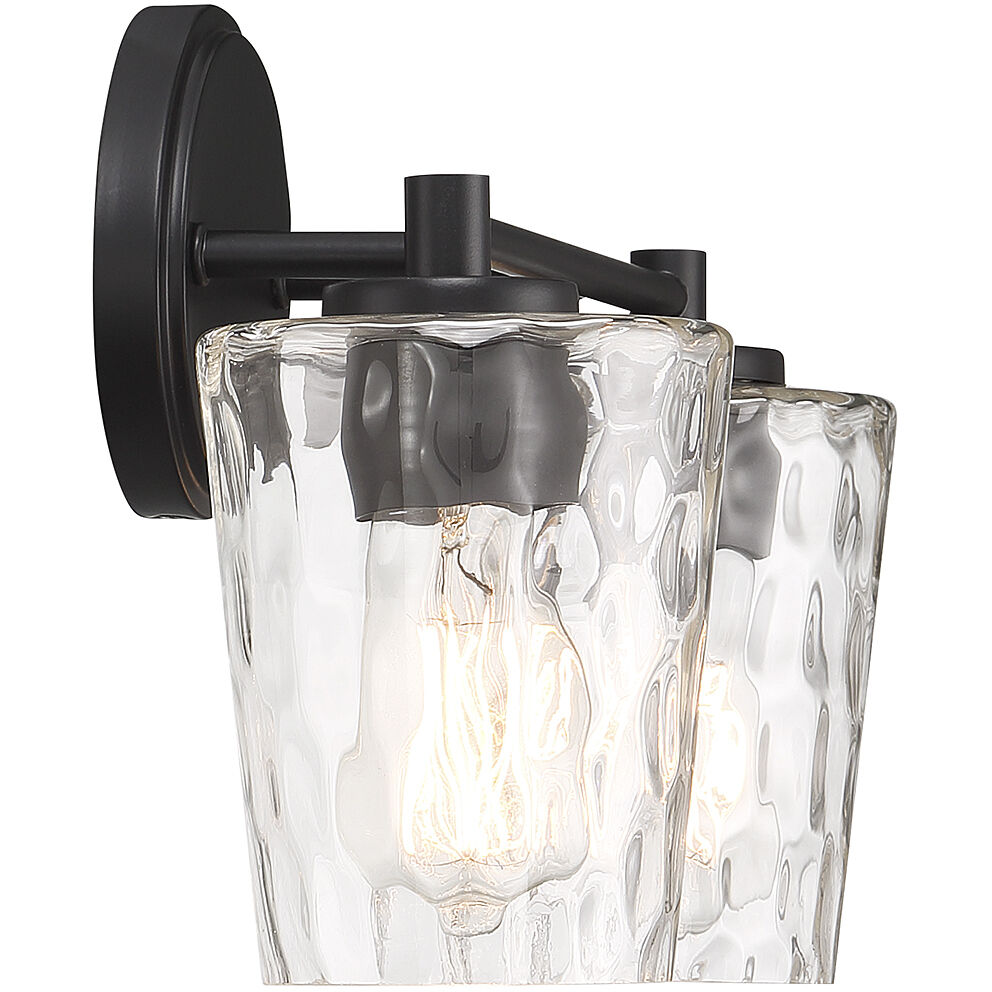 Ballas 2 Light 15.5 inch Black Bathroom Vanity Light Wall Light