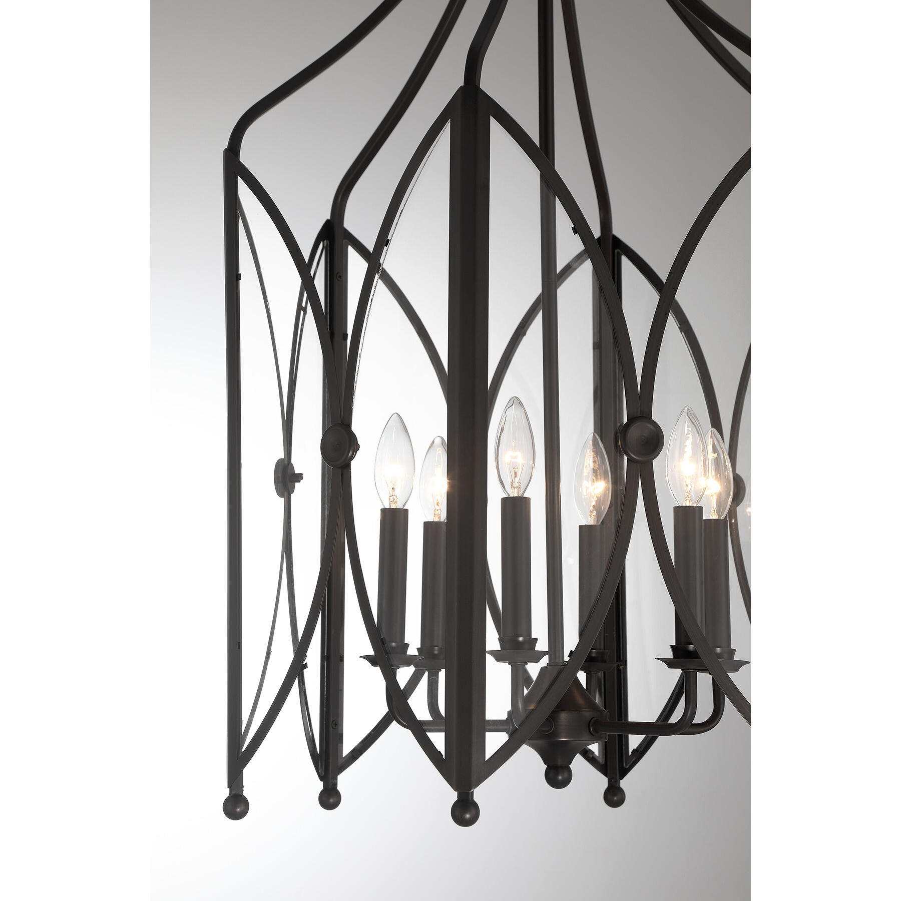 Enclave 6 Light 21 inch Black Tourmaline Pendant Ceiling Light