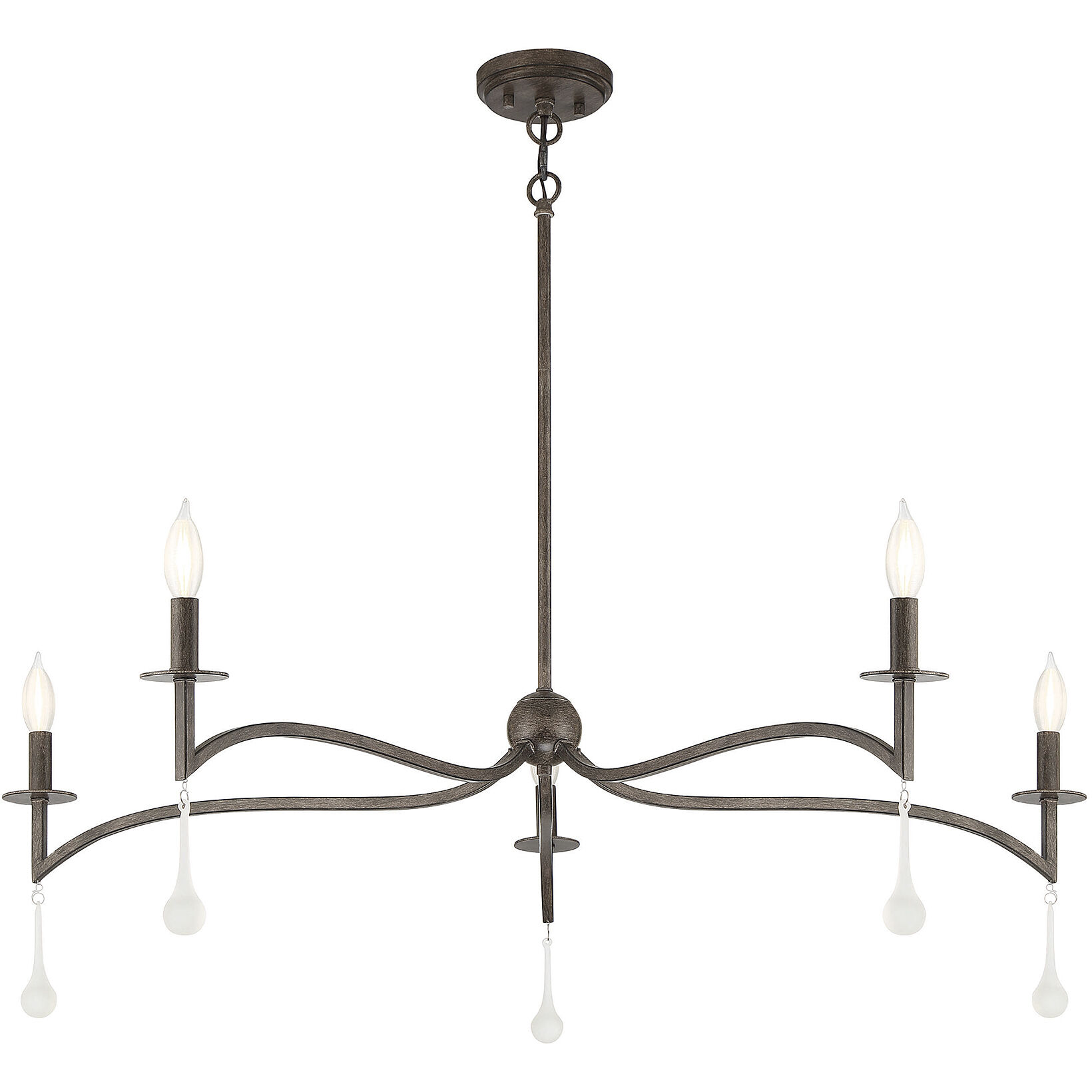 Laramie 5 Light 43 inch Chelsea Walnut Chandelier Ceiling Light