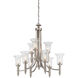 Trudy 9 Light 28 inch Satin Nickel Chandelier Ceiling Light