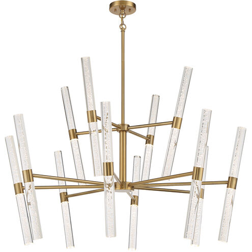 Arlon LED 44 inch Warm Brass Chandelier Ceiling Light