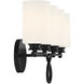 Woodbury 4 Light 28 inch Black Vanity Light Wall Light