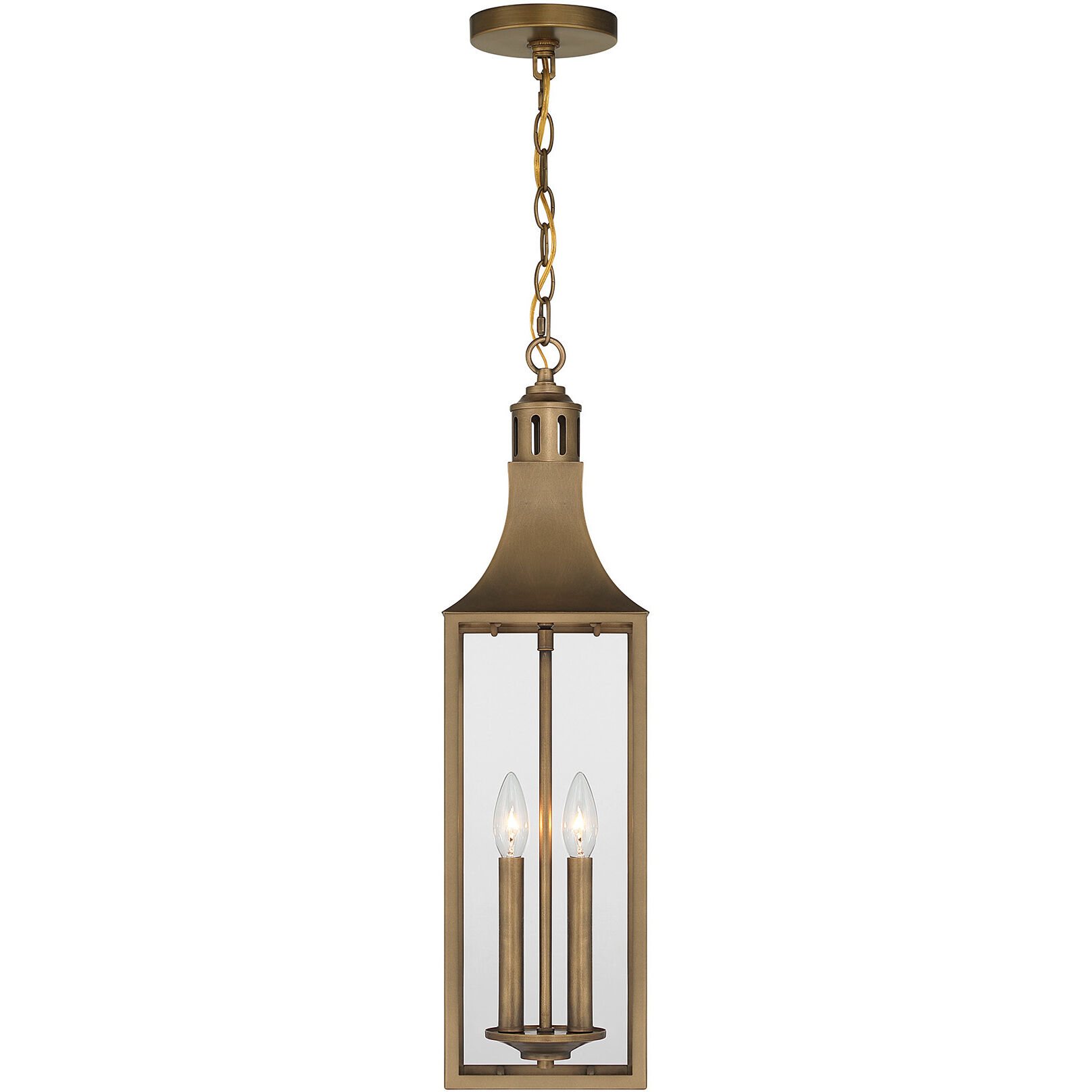 Lancaster 2 Light 7 inch Atlas Bronze Outdoor Hanging Lantern