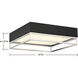 Creswell LED 14 inch Satin Nickel Flush Mount Ceiling Light, Square