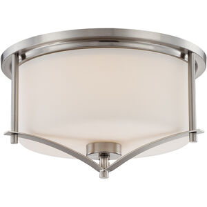 Colton 2 Light 15 inch Satin Nickel Flush Mount Ceiling Light, Essentials