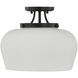 Octave 3 Light 13 inch Matte Black Semi-Flush Ceiling Light, Essentials