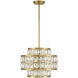 Renzo 3 Light 16 inch Warm Brass Pendant Ceiling Light