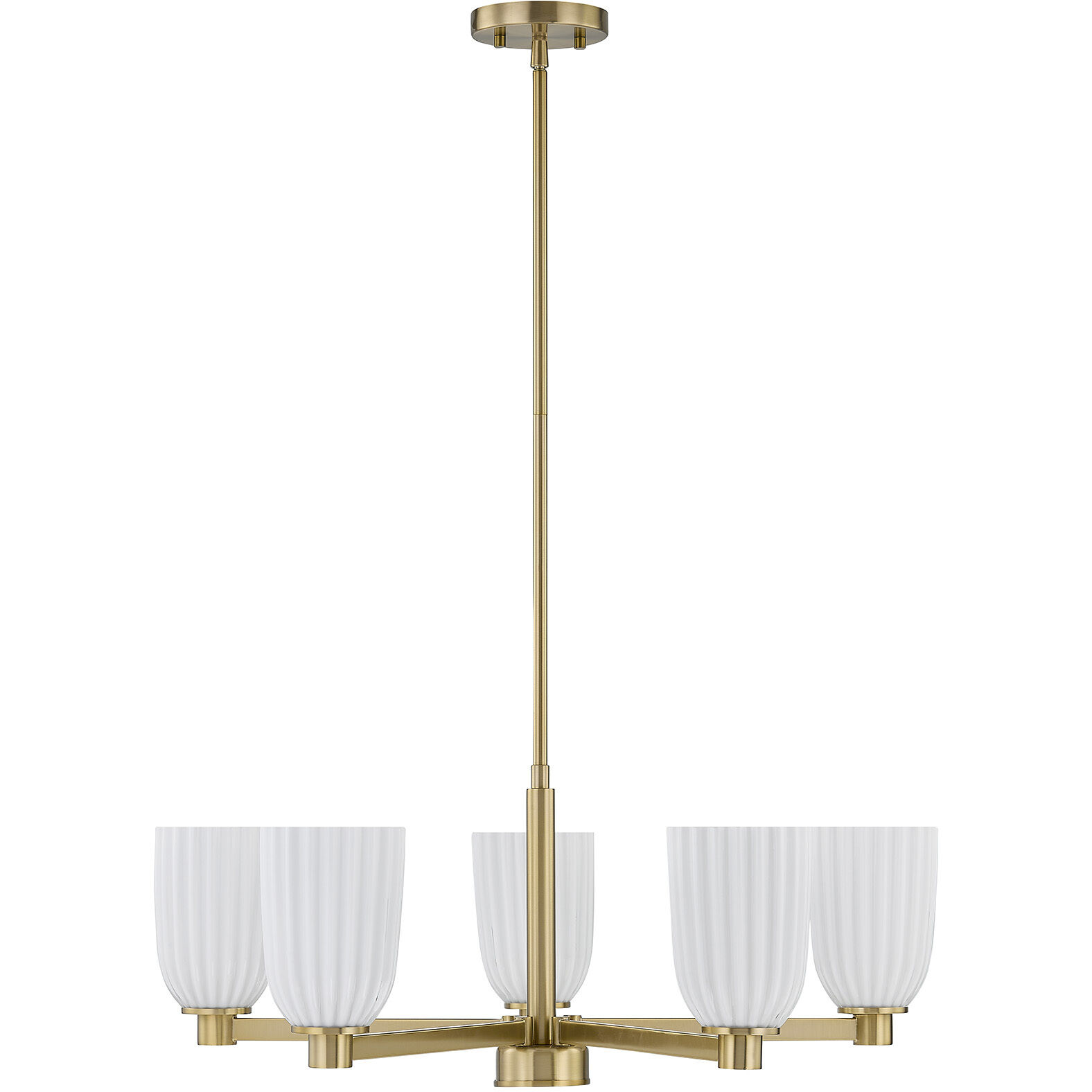 Baldwin 5 Light 28 inch Noble Brass Chandelier Ceiling Light, Essentials