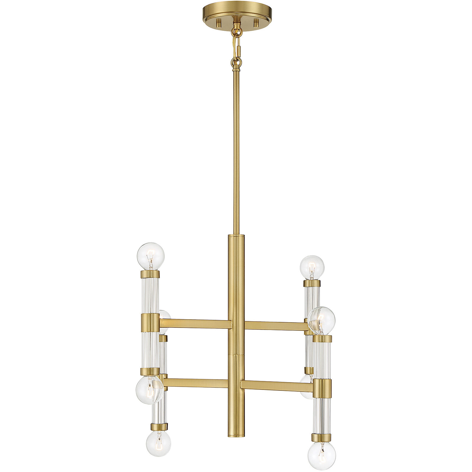 Kingsburg 8 Light 18 inch Warm Brass Chandelier Ceiling Light