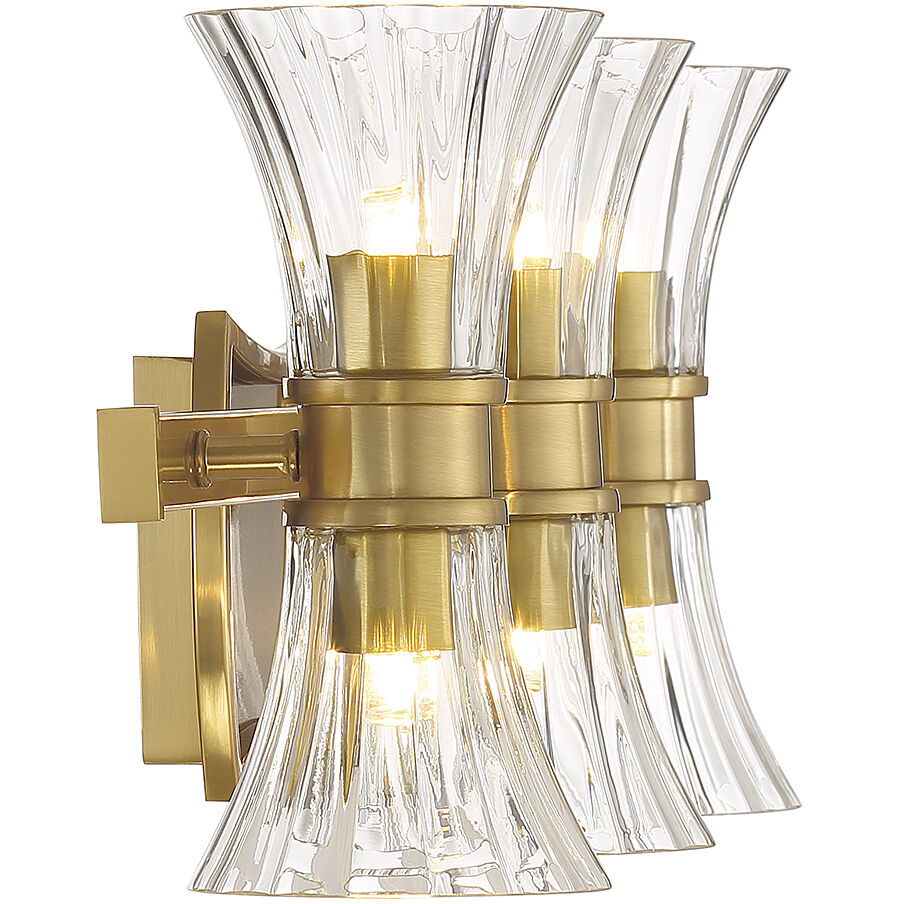 Bennington LED 24 inch Warm Brass Bathroom Vanity Light Wall Light