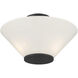 Blair 3 Light 15 inch Matte Black Convertible Semi-Flush or Pendant Ceiling Light