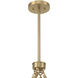 Chalfont 4 Light 30 inch Warm Brass Pendant Ceiling Light