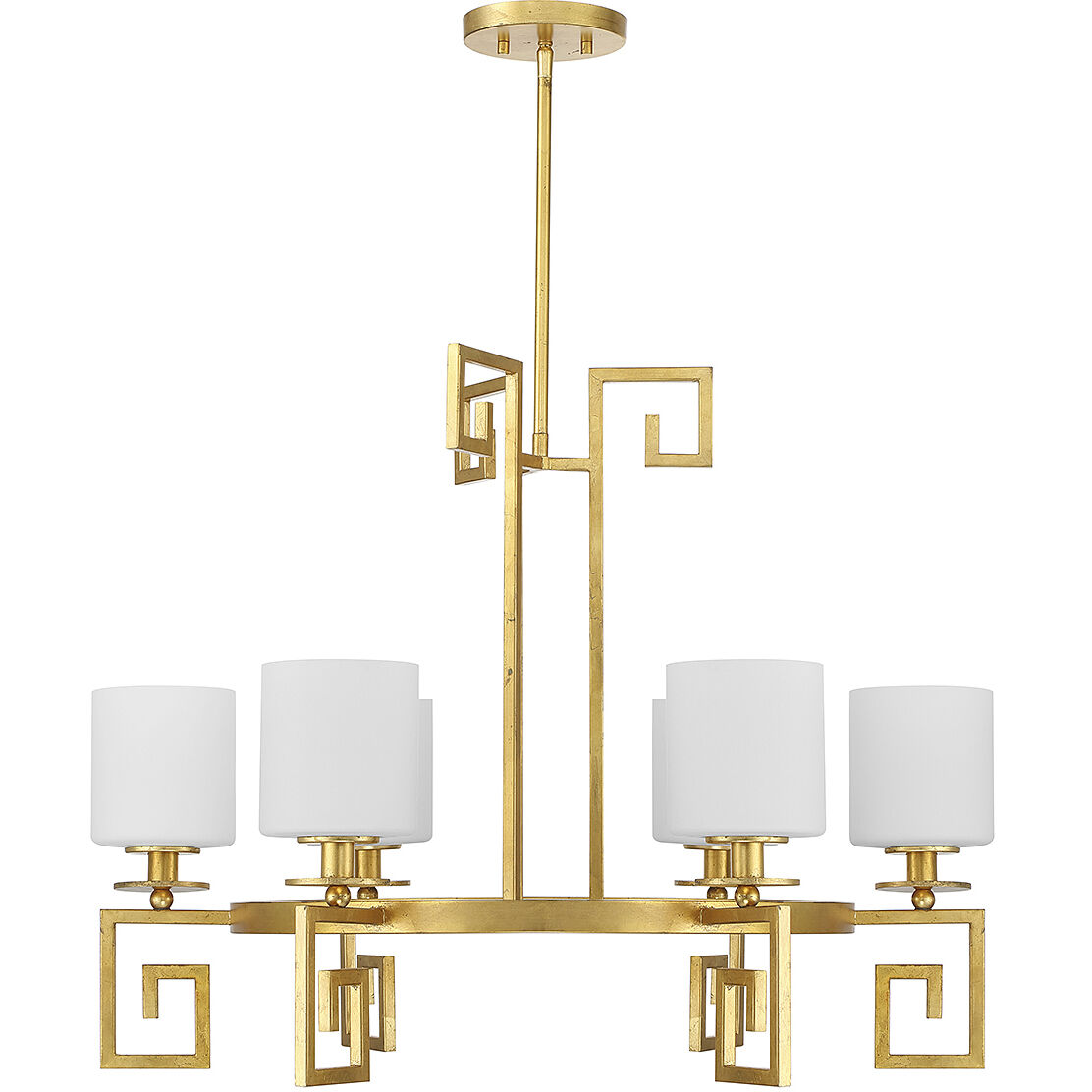 Quatrain 6 Light 30 inch True Gold Chandelier Ceiling Light