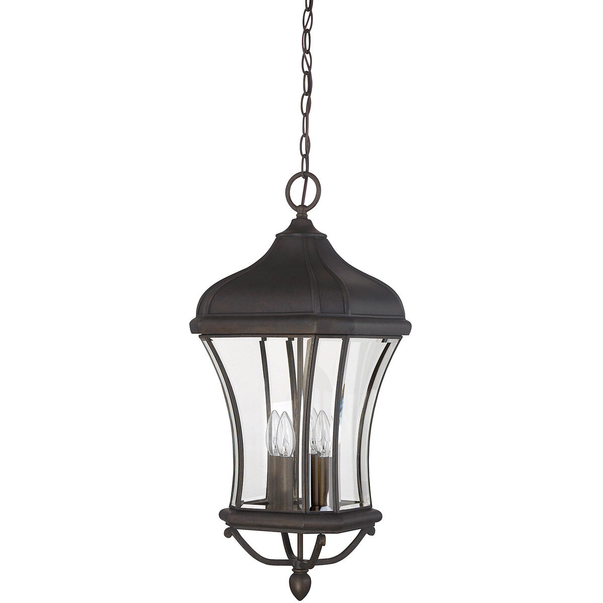 Realto 4 Light 12 inch Walnut Patina Outdoor Hanging Lantern
