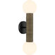 Jarrell 2 Light 5.13 inch Matte Black Wall Sconce Wall Light