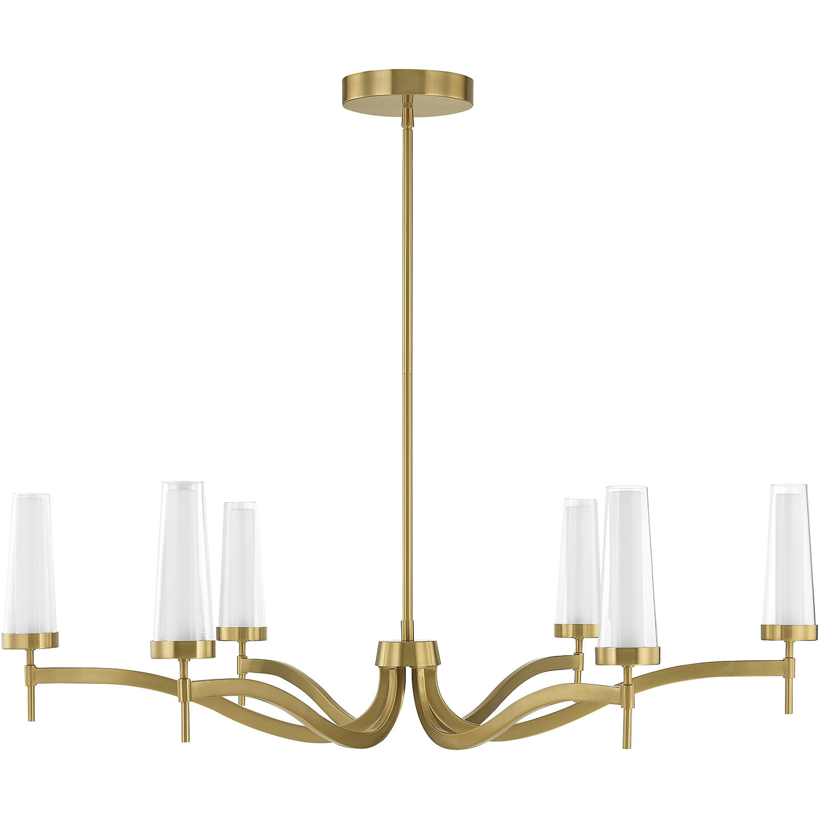Butler LED 40 inch Warm Brass Chandelier Ceiling Light
