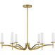 Butler LED 40 inch Warm Brass Chandelier Ceiling Light