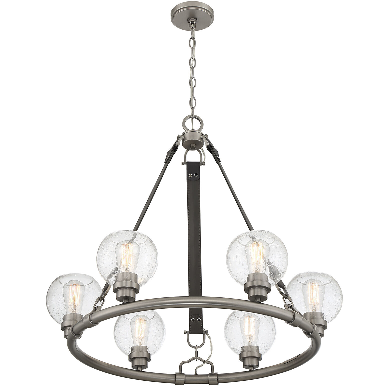 Bozeman 6 Light 29 inch Antique Nickel Chandelier Ceiling Light